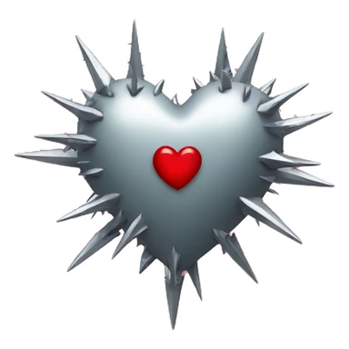 heart with metal thorns sticker