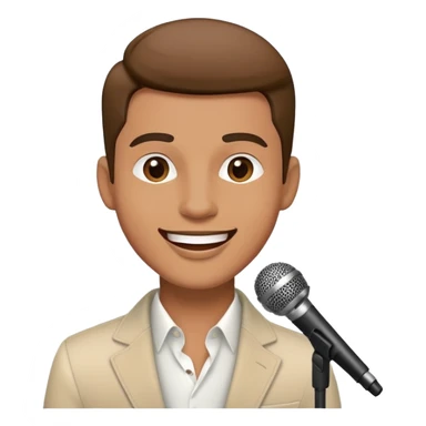 Happy Male Music Singer dressed with style sticker