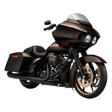 Black Harley Road glide with bronze wheels sticker
