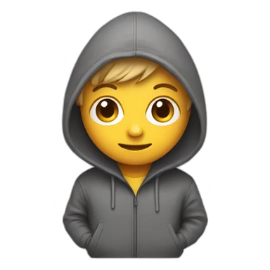 emoji  programmer with three legs in hoodie sticker