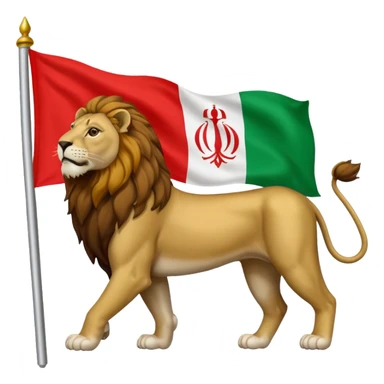 The persian flag with the lion sticker