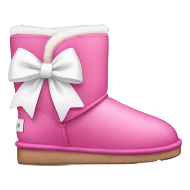pink uggs with white bows sticker