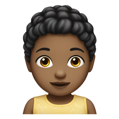 White girl toddler with black hair sticker