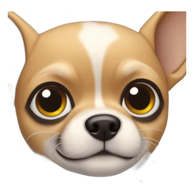 chihuahua negro ladrando sticker