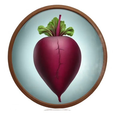 beetroot inside the mirror sticker