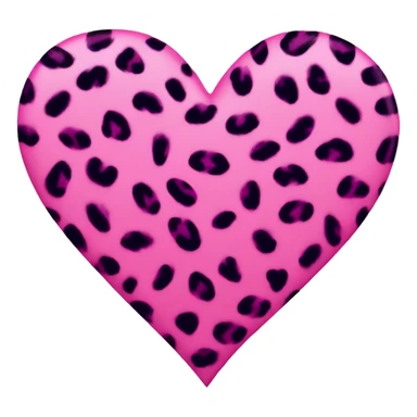 Pink leopard print heart sticker