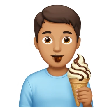 Uomo che mangia il gelato sticker