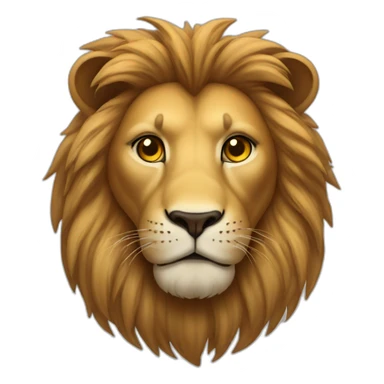 Lion with heart-eyes sticker