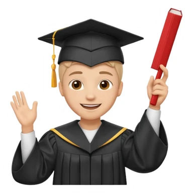 person celebrating graduation emoji sticker