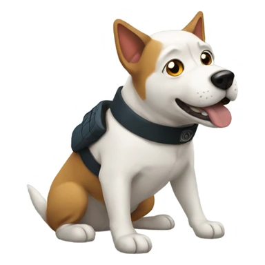 Naruto as a dog sticker