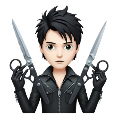 make an emoji about Edwawd scissorshand
 sticker