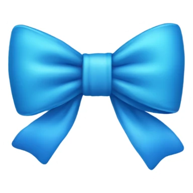 Blue bow sticker