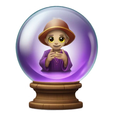 magic crystal ball and fortune teller sticker
