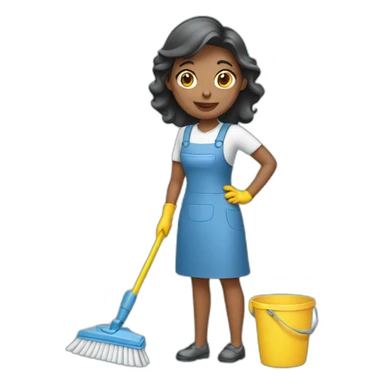 cleaning lady sticker