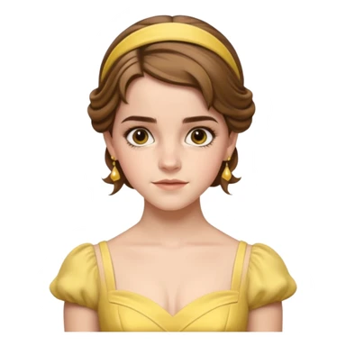 emma watson as belle Cinematic Realistic sticker