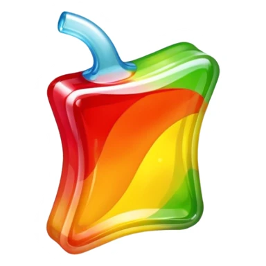 colorful shiny gusher gummy sticker