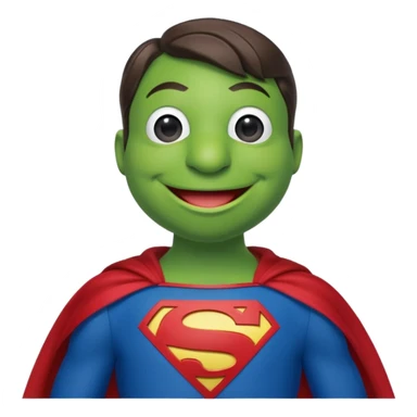 kermit as superman sticker