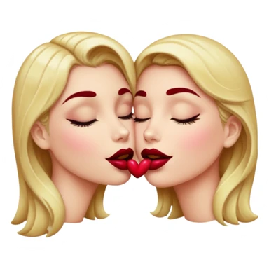beso bordó sticker