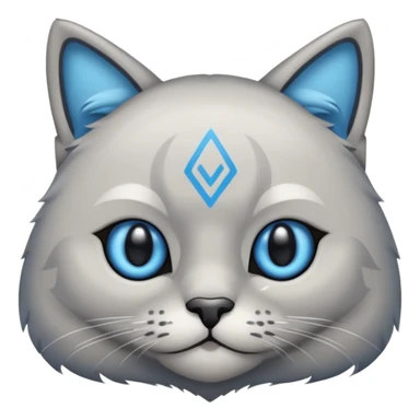 Gato Himalaya gris sticker
