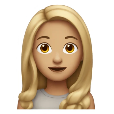 woman with long light brown hair sticker