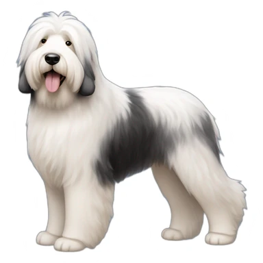 Dog old english sheepdog full-height sticker