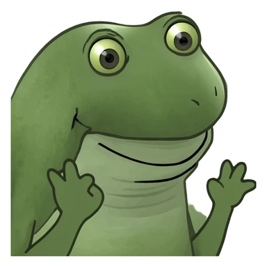 Frog smiling and waving  sticker
