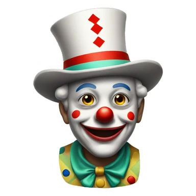 gambling clown sticker