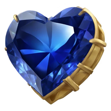 One Sapphire heart gem sticker