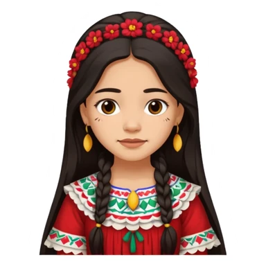 Mexican girl with very sad smile sticker