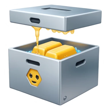 Box with generative ai going in and coming out sanitized sticker