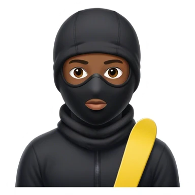 Black person with a ski mask sticker