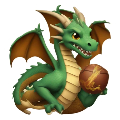 A dragon holding a hand of brown trading cards looking cool sticker