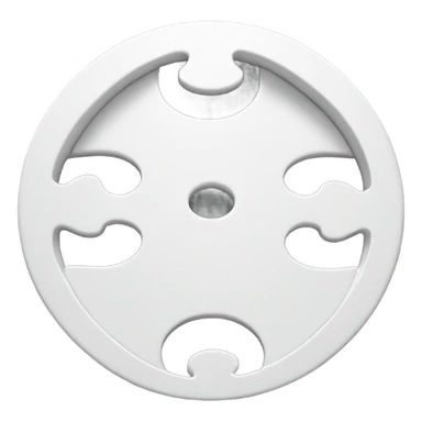 incomplete white puzzle pieces  that become part of a circle sticker