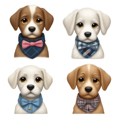 Cute preppy puppies sticker
