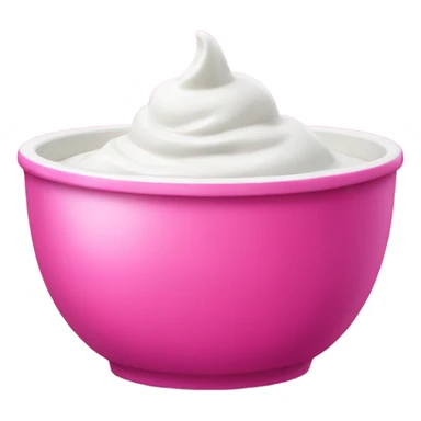 Hot pink bowl of yogurt  sticker