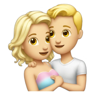 Gay Best friends & blond pregnant love sticker