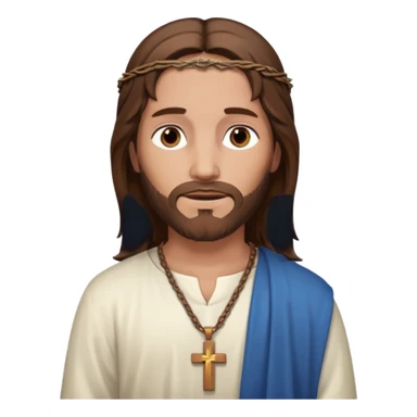 Jésus avec la croix en collier sticker