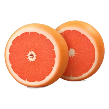 two grapefruits next to each other sticker