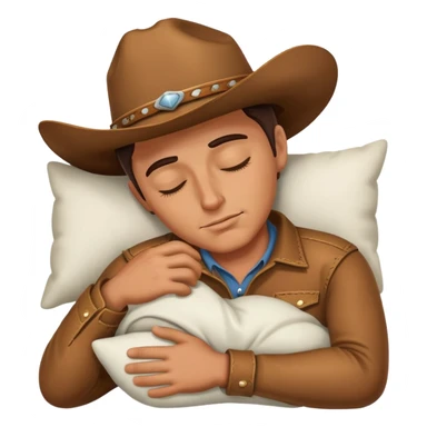 Cowboy sleeping  sticker