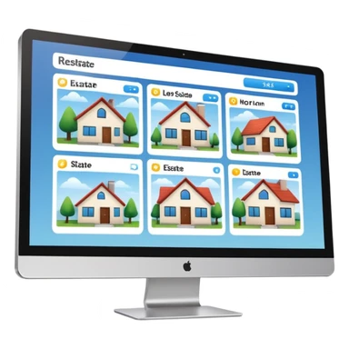 A pc monitor  real estate site sticker