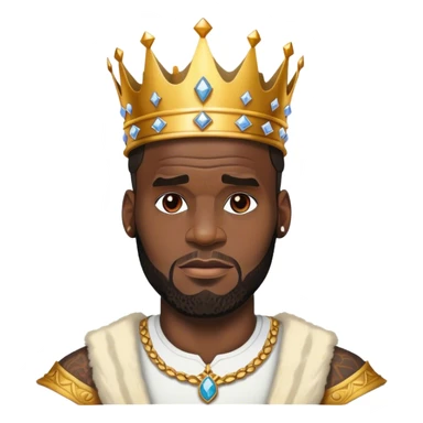 lebron with a crown sticker