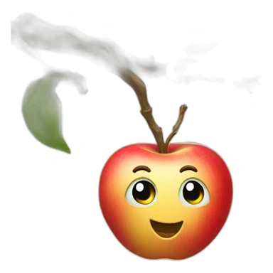 Apple hanging on a tree sticker