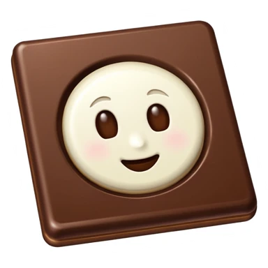 Tableta de chocolate color blanco sticker