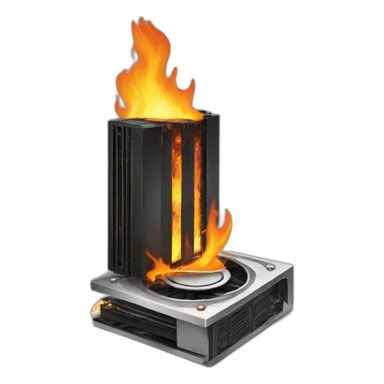 burning gpu sticker