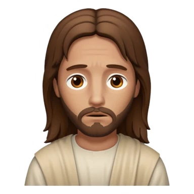 make a picture of Jesus sad sticker