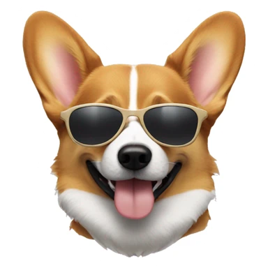 Corgi with sunglasses sticker