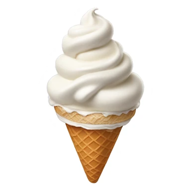 Ice cream cone huge whipped cream sticker