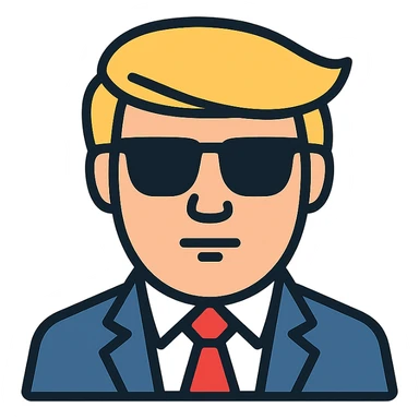 Donald Trump wearing sunglasses sticker