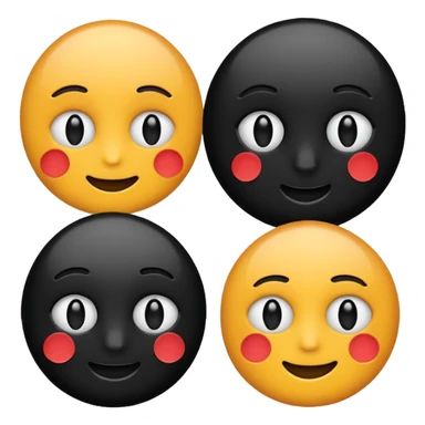 Import from pc emoj in black colour sticker