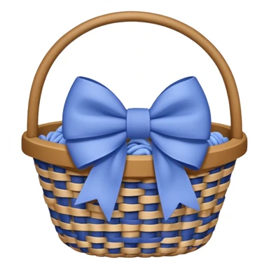 Basket with a Periwinkle bow  sticker